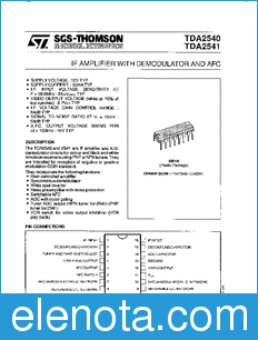 STMicroelectronics TDA2540 datasheet