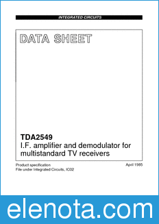 Philips TDA2549 datasheet
