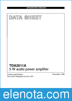 Philips TDA2611A datasheet
