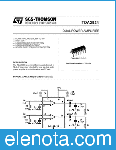 STMicroelectronics TDA2824 datasheet