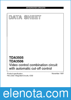 Philips TDA3505 datasheet
