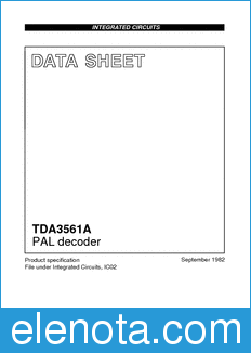 Philips TDA3561A datasheet
