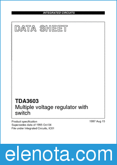 Philips TDA3603 datasheet