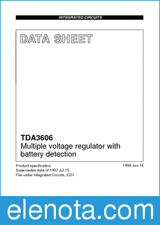 Philips TDA3606 datasheet