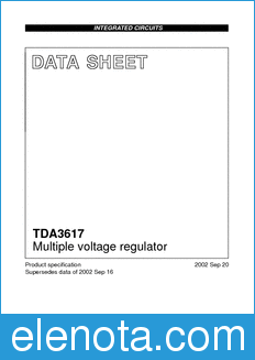 Philips TDA3617 datasheet