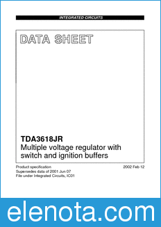 Philips TDA3618JR datasheet