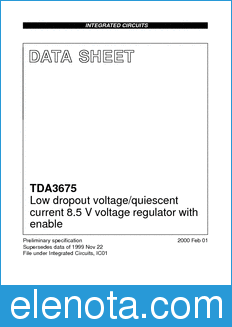 Philips TDA3675 datasheet