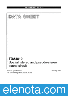 Philips TDA3810 datasheet