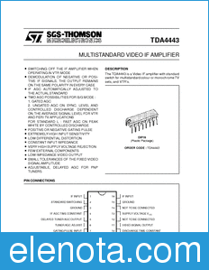 STMicroelectronics TDA4443 datasheet