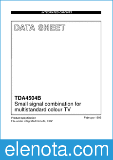 Philips TDA4504B datasheet