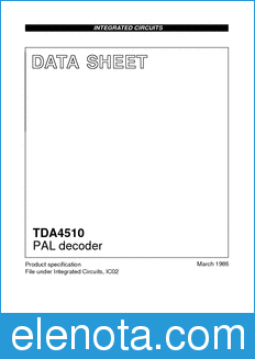 Philips TDA4510 datasheet