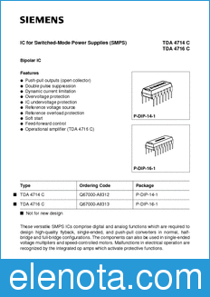 Infineon TDA4714C datasheet