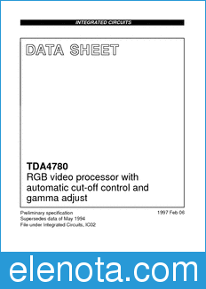 Philips TDA4780 datasheet