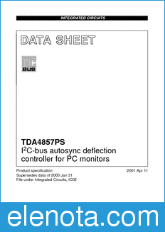 Philips TDA4857PS datasheet