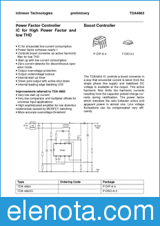 Infineon TDA4863 datasheet