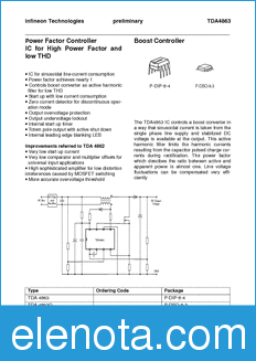 Infineon TDA4863 datasheet