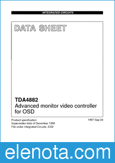 Philips TDA4882 datasheet