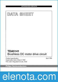 Philips TDA5141 datasheet