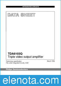 Philips TDA6103Q datasheet