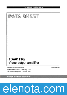 Philips TDA6111Q datasheet
