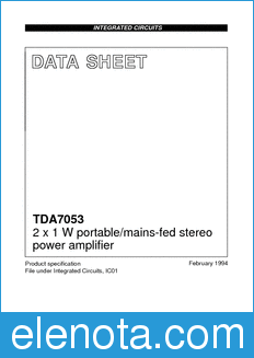 Philips TDA7053 datasheet