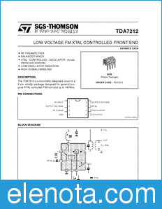 STMicroelectronics TDA7212 datasheet