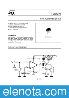STMicroelectronics TDA7235 datasheet