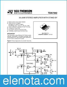 STMicroelectronics TDA7262 datasheet