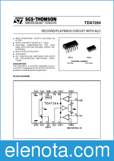 STMicroelectronics TDA7284D datasheet