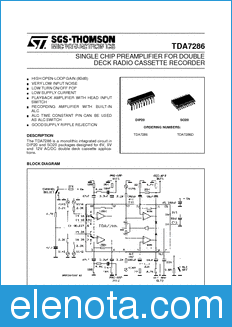 STMicroelectronics TDA7286D datasheet