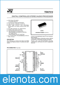 STMicroelectronics TDA7312 datasheet