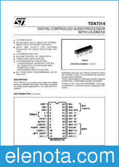 STMicroelectronics TDA7314 datasheet