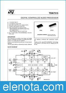 STMicroelectronics TDA7315 datasheet