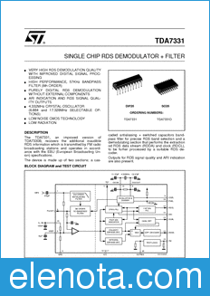 STMicroelectronics TDA7331 datasheet