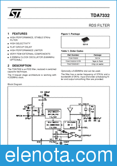 STMicroelectronics TDA7332 datasheet