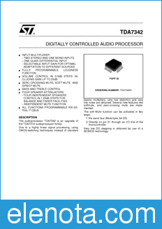 STMicroelectronics TDA7342 datasheet