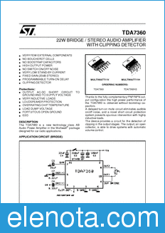 STMicroelectronics TDA7360 datasheet