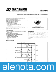 STMicroelectronics TDA7370 datasheet