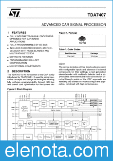 STMicroelectronics TDA7407 datasheet