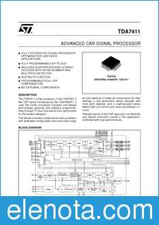 STMicroelectronics TDA7411 datasheet
