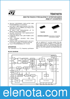 STMicroelectronics TDA7427A datasheet