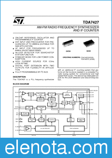 STMicroelectronics TDA7427D datasheet