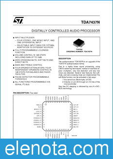 STMicroelectronics TDA7437N datasheet