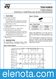 STMicroelectronics TDA7439DS datasheet