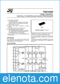 STMicroelectronics TDA7440D datasheet