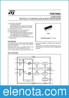 STMicroelectronics TDA7449L datasheet