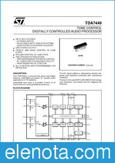 STMicroelectronics TDA7449 datasheet