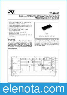 STMicroelectronics TDA7462 datasheet