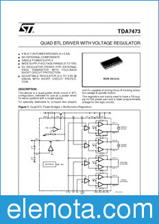 STMicroelectronics TDA7473 datasheet