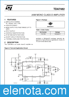 STMicroelectronics TDA7482 datasheet